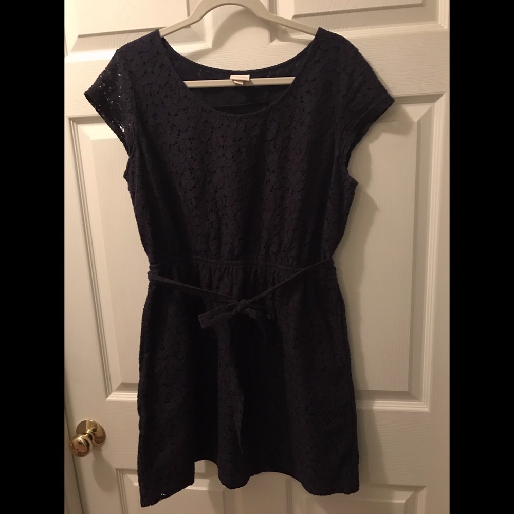 Merona Navy Lace Short Sleeve Dress Size XL